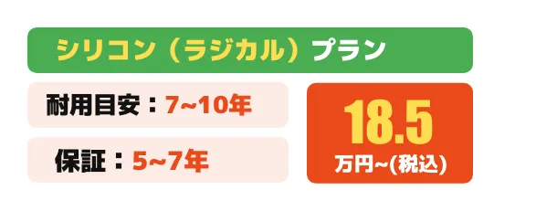 シリコン（ラジカル）プラン